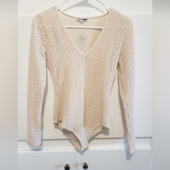 Tops - Fashion Nova Cream Bodysuit